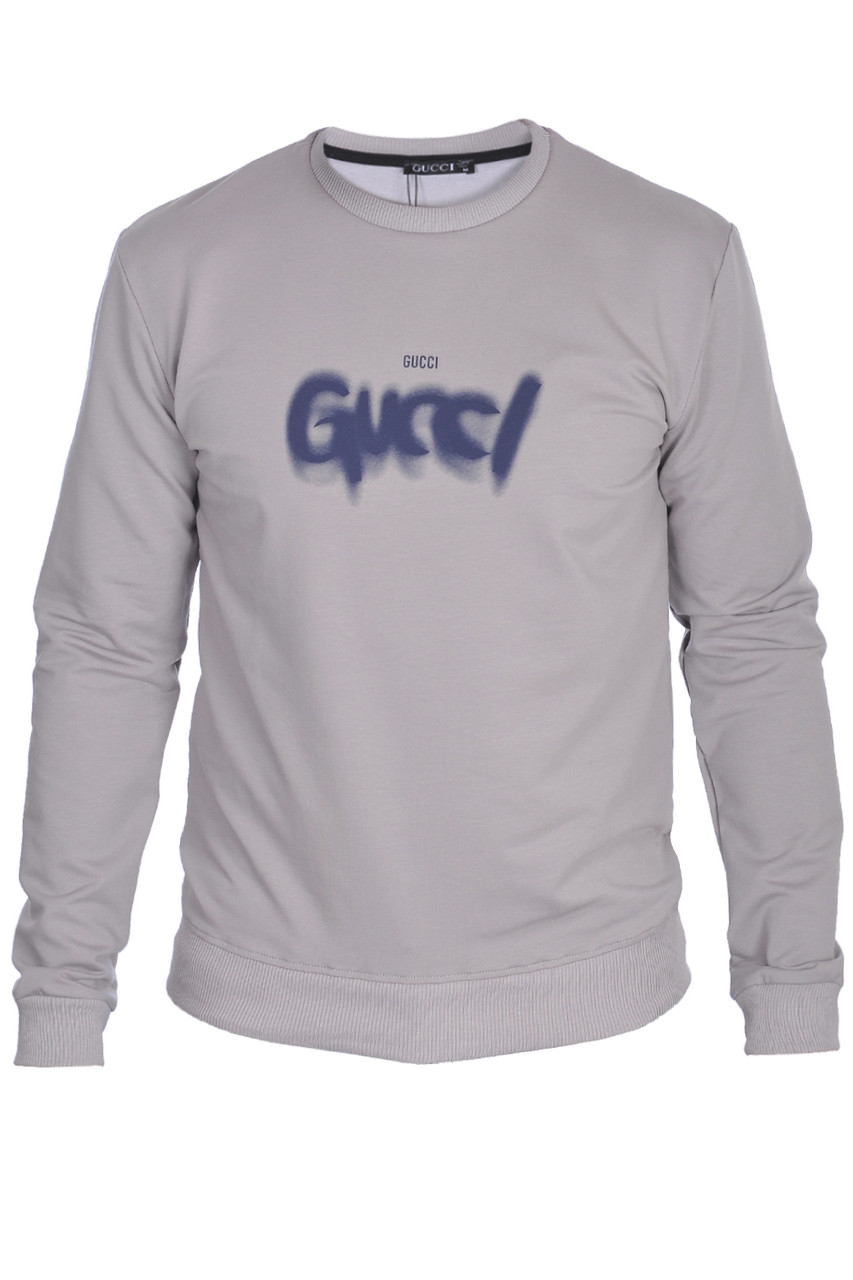 Світшот чоловічий Gucci 24-5006 світло-сірий