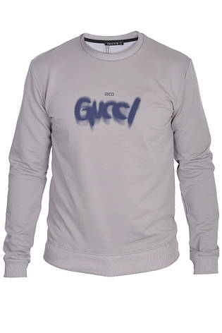 Світшот чоловічий Gucci 24-5006 світло-сірий, фото 1