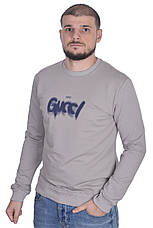 Світшот чоловічий Gucci 24-5006 світло-сірий, фото 4