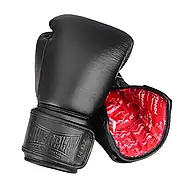 Боксерські рукавиці PowerPlay 3014 Indiana Чорні (натуральна шкіра) 14 унцій, фото 5
