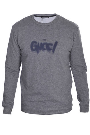 Світшот чоловічий Gucci 24-5006 сірий, фото 1