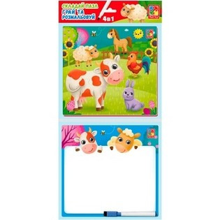 Гра настільна Набір 4в1. Ферма Укр (Vladi Toys)