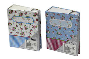 Фотоальбом 10*15 на 100 фото 12,5*16,5*5см у картонній коробці Квіти