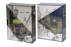 Фотоальбом 10*15 на 200 фото 26,5*21*5,5см у картонній коробці Міський пейзаж