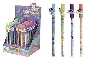 Ручка гелева пиши-стирай ООПТ Однороги 0,5 мм синя (36)