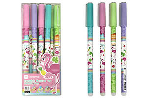 Ручка гелева пиши-стирай ООПТ Фламінго 0,5мм синя (12)