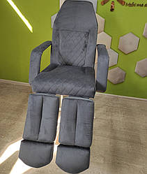 Педикюрна кушетка для татуажу нарощування вій крісло з роздільними ніжками для педикюру BS 007 Velour