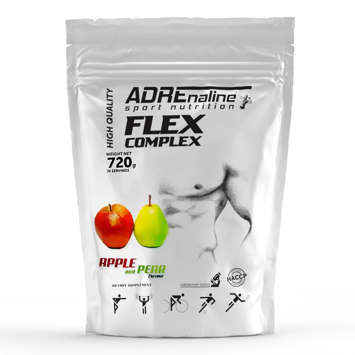Для суглобів та зв'язок Adrenaline Sport Nutrition Flex complex 720 грам Яблуко груша