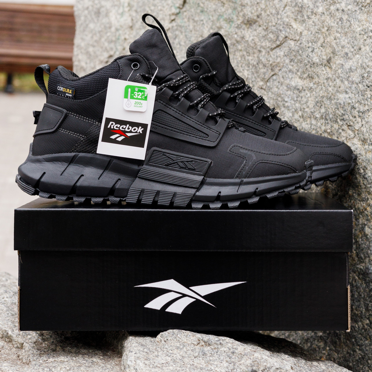 РОЗПРОДАЖ!! ЗИМОВІ Кросівки черевики Reebok Zig Kinetica високі на хутрі