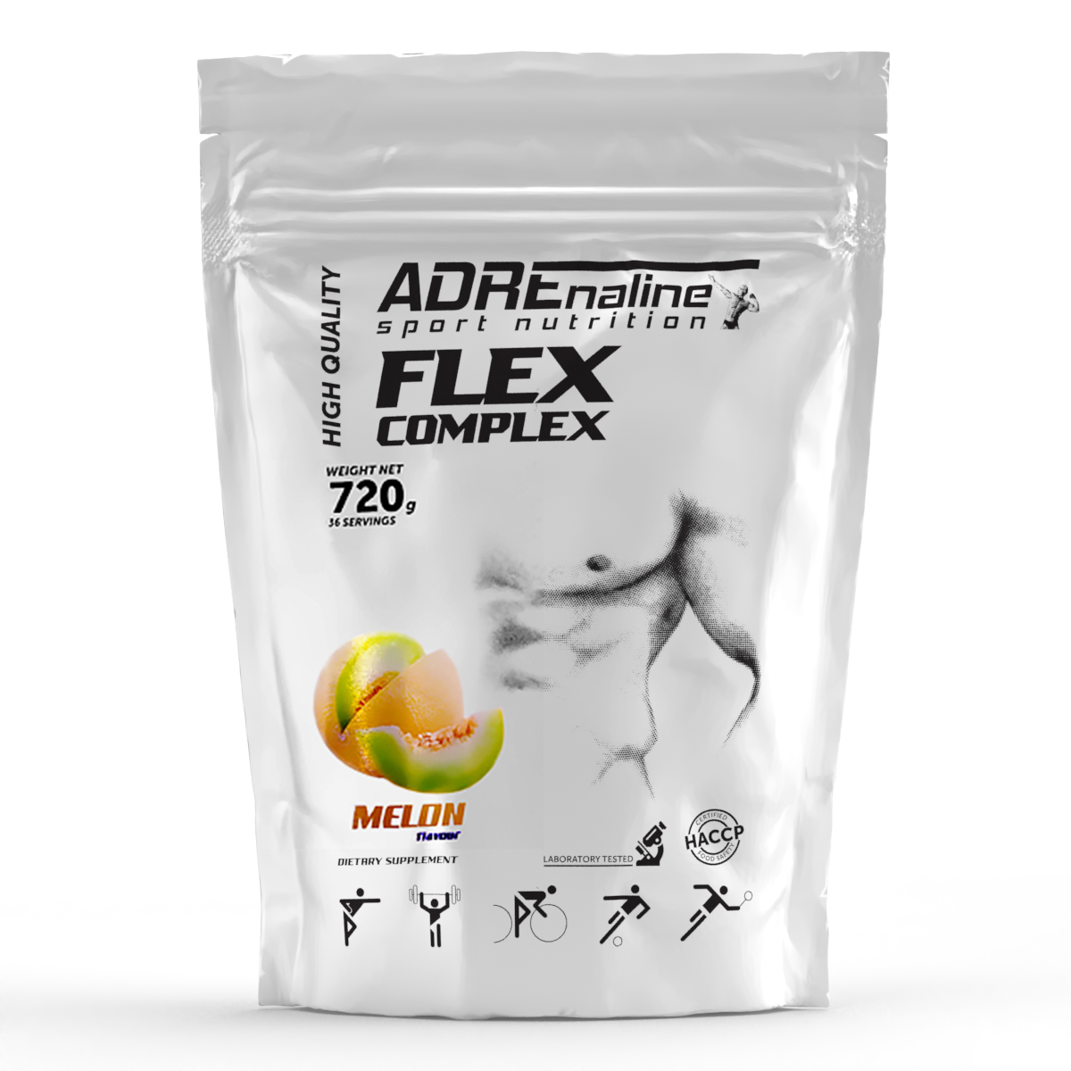 Для суглобів та зв'язок Adrenaline Sport Nutrition Flex complex 720 грам Диня