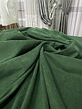Тканина для штор мікровелюр зелений Diamond, висота 2,95 м, фото 2