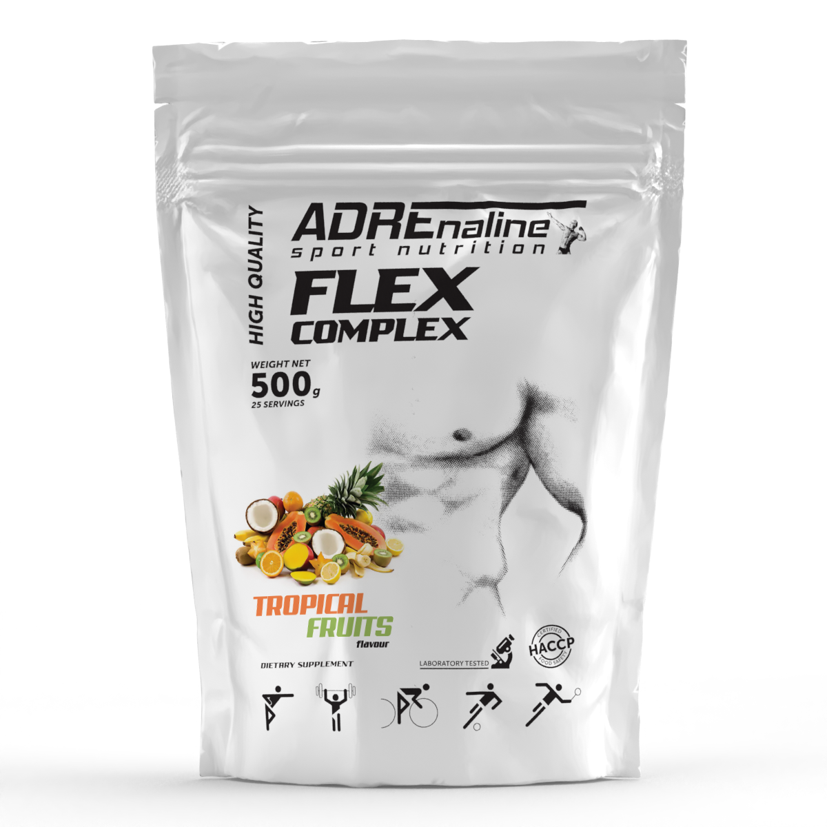 Для суглобів та зв'язок Adrenaline Sport Nutrition Flex complex 500 грам Тропічні фрукти