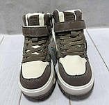 Зимові дитячі кросівки на овчині  bessky   коричневі  26-29, фото 5