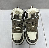 Зимові дитячі кросівки на овчині  bessky   коричневі  26-29, фото 6