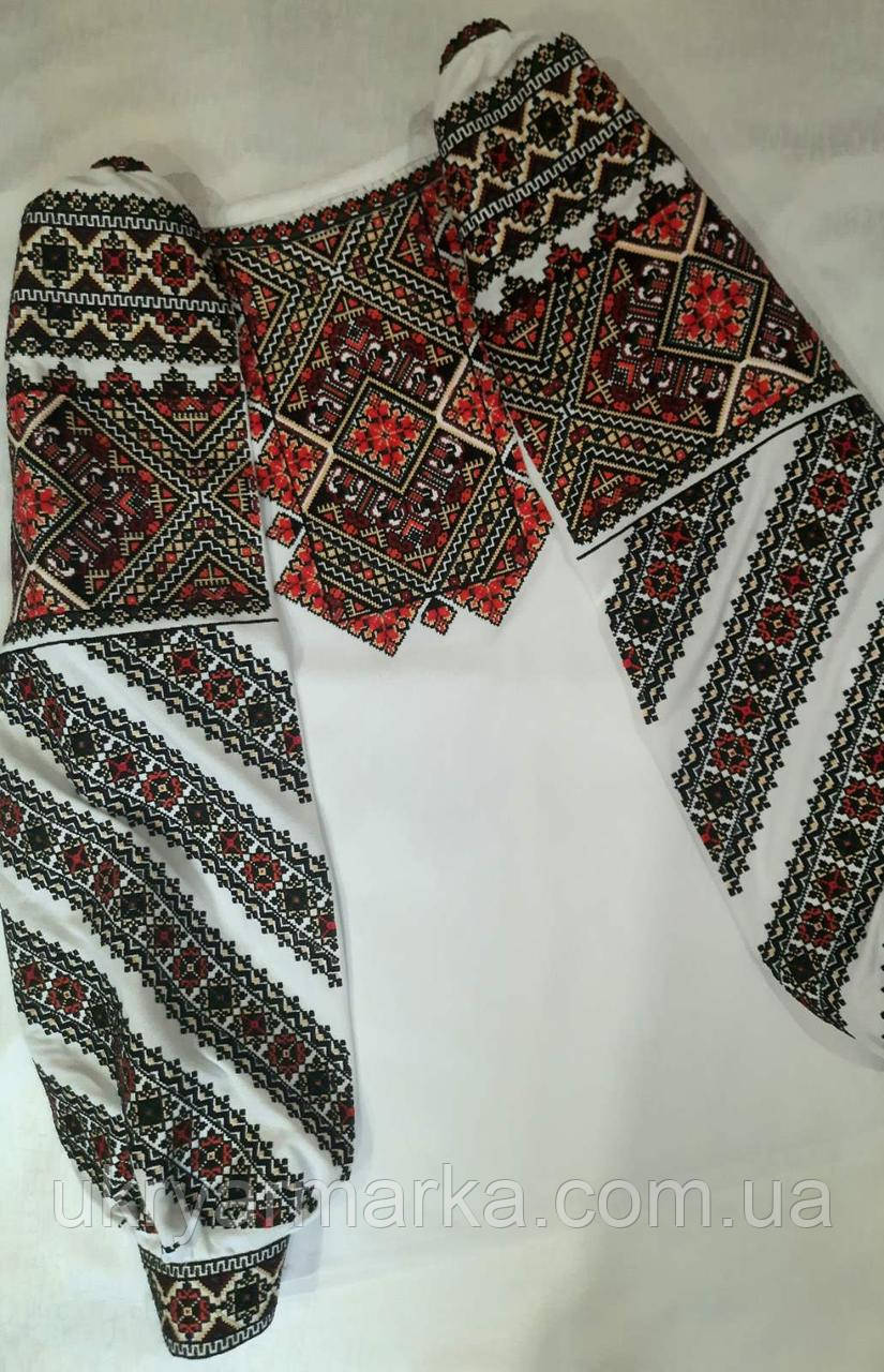 Густо вишита жіноча сорочка  "Гранатові бесаги"