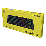 Клавіатура Hator Gravity X TKL Orange Black (HTK550UA) Чорний DS, фото 7
