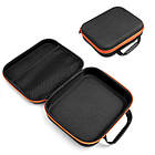 Жорстка тканина валіза 27х22см Оксфорд Ukrmark 900333 чорно-помаранчева