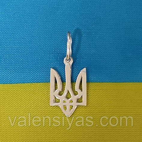 Срібна підвіска герб України Тризуб, фото 1