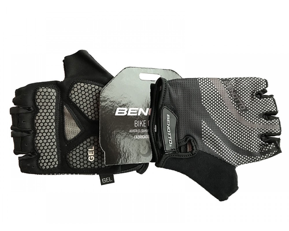 Рукавички велосипедні відкриті чоловічі Benotto TK-20 (Grey) M та XL