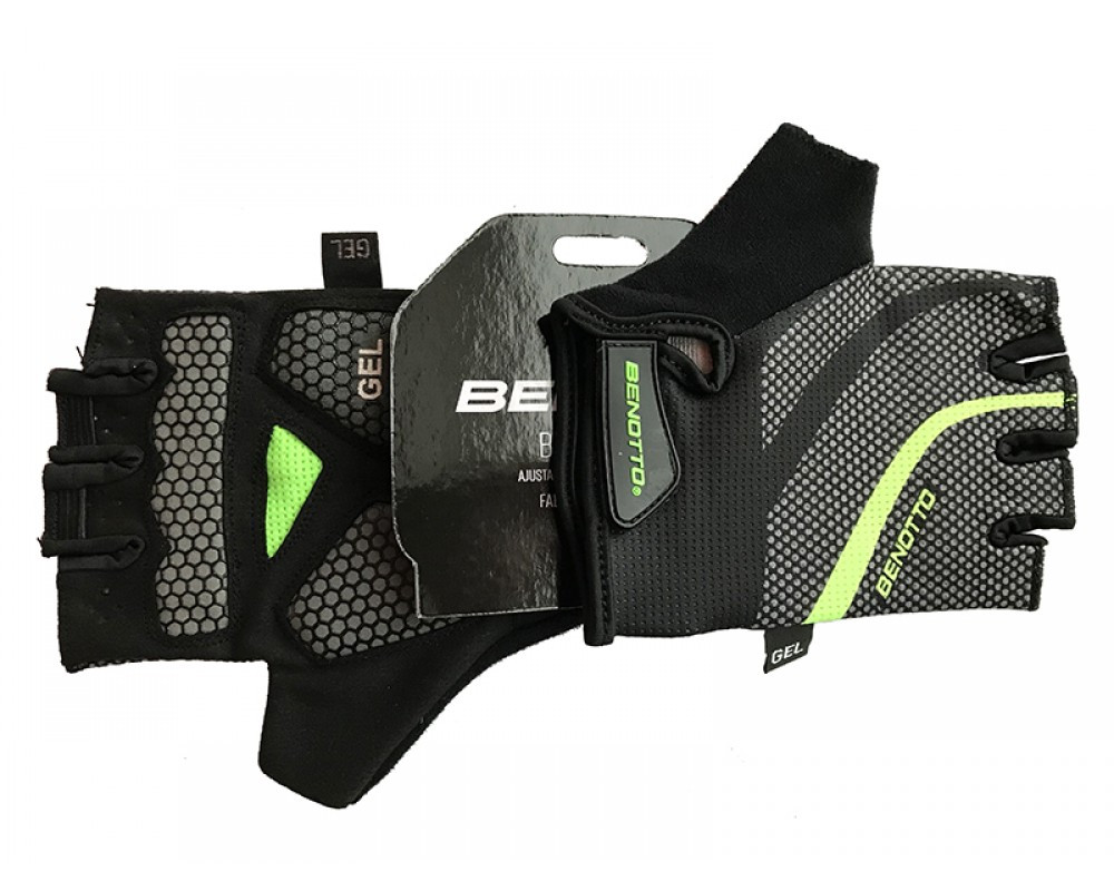 Рукавички велосипедні відкриті чоловічі Benotto TK-20 (Green) M, L та XL