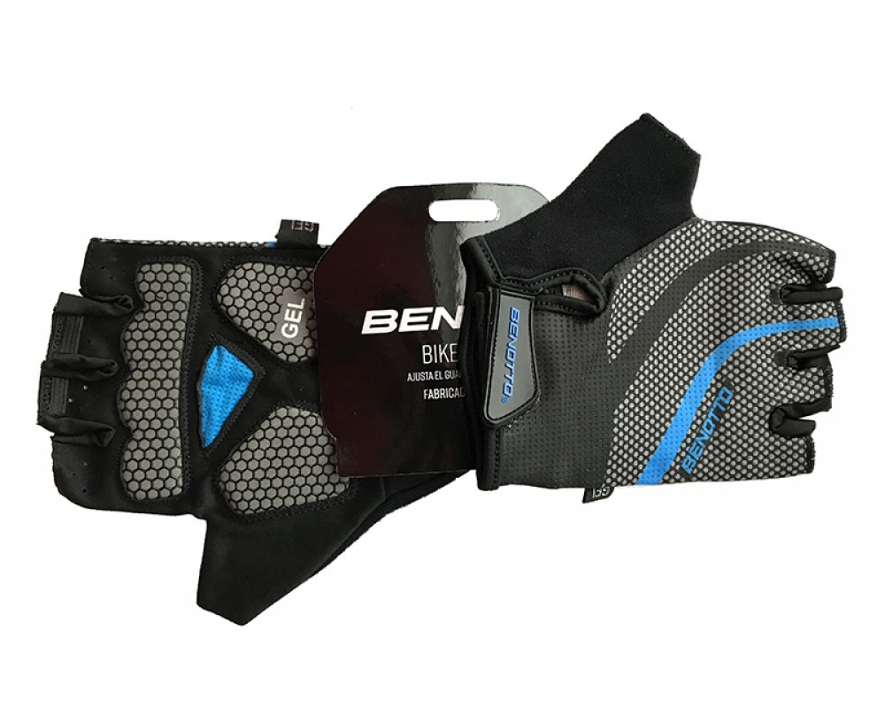 Рукавички велосипедні відкриті чоловічі Benotto TK-20 (Blue)L та XL