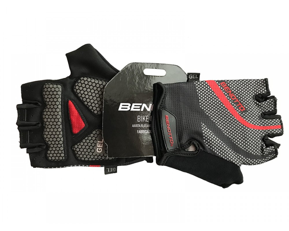 Рукавички велосипедні відкриті чоловічі Benotto TK-20 (Red) M, L та XL