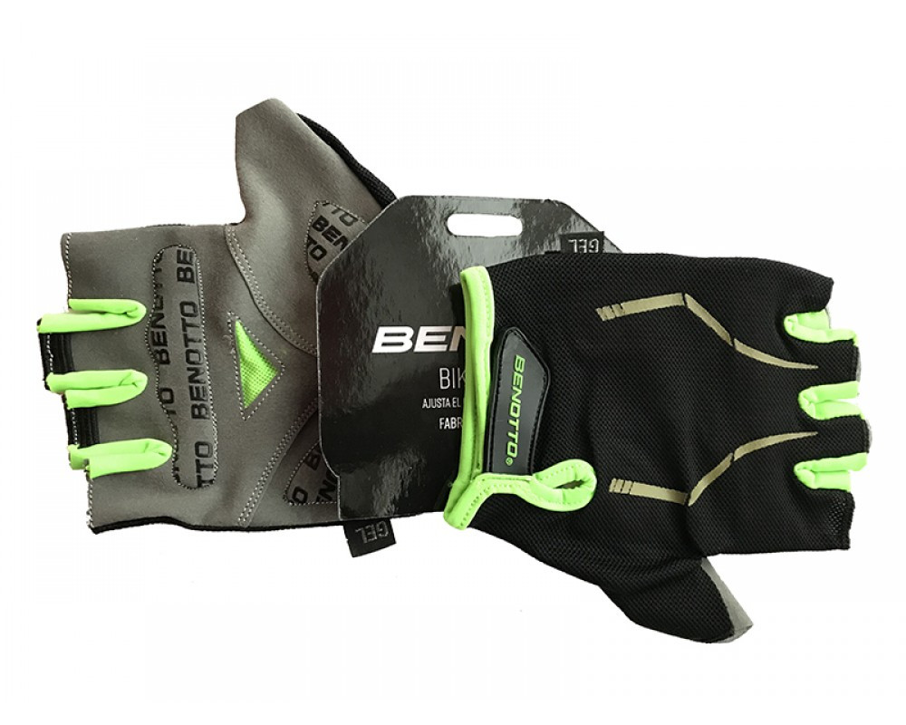 Рукавички велосипедні відкриті дорослі Benotto TK-40 (Green) XL