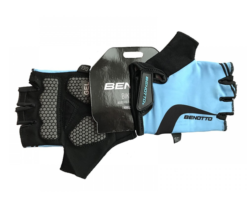 Рукавички велосипедні відкриті дорослі Benotto CG -7865 (Blue) S, L та XL