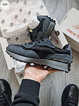 Чоловічі Кросівки New Balance 327 Black Grey / Нью Беланс 327 Чорні з Сірим, фото 5