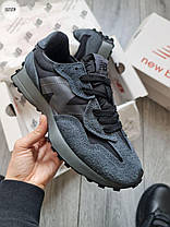Чоловічі Кросівки New Balance 327 Black Grey / Нью Беланс 327 Чорні з Сірим, фото 4