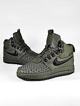 Чоловічі Зимові Кросівки Nike Lunar Force 1 Duckboot 17 Haki / Найк Лунар Форс 1 Дакбут 17 Хакі Хутро, фото 3