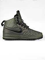 Чоловічі Зимові Кросівки Nike Lunar Force 1 Duckboot 17 Haki / Найк Лунар Форс 1 Дакбут 17 Хакі Хутро, фото 2