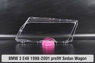 Скло фари BMW 3 E46 Sedan Wagon (1998-2001) дорест ліве