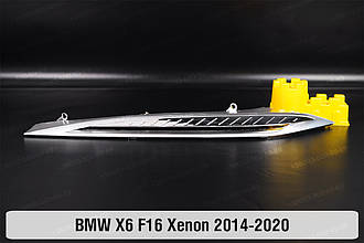 Хромована декоративна маска верхня BMW X6 F16 Xenon (2014-2020) ліва