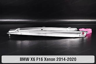Хромована декоративна маска під світловод BMW X6 F16 Xenon (2014-2020) ліва