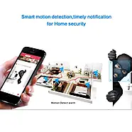 Внутрішня IP камера відеоспостереження з нічною зйомкою та віддаленим доступом WiFi H015 V380 1080P Чорна, фото 5