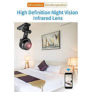 Внутрішня IP камера відеоспостереження з нічною зйомкою та віддаленим доступом WiFi H015 V380 1080P Чорна, фото 6