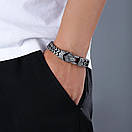 Чоловічий браслет з нержавіючої медичної сталі голова кобри (18.5см 20.5см 22.5см), фото 2
