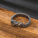 Чоловічий браслет з нержавіючої медичної сталі голова кобри (18.5см 20.5см 22.5см), фото 5