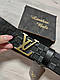 Ремінь шкіряний Louis Vuitton луї вітон, Stylish Black 4 cm, фото 4