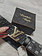 Ремінь шкіряний Louis Vuitton луї вітон, Stylish Black 4 cm, фото 5