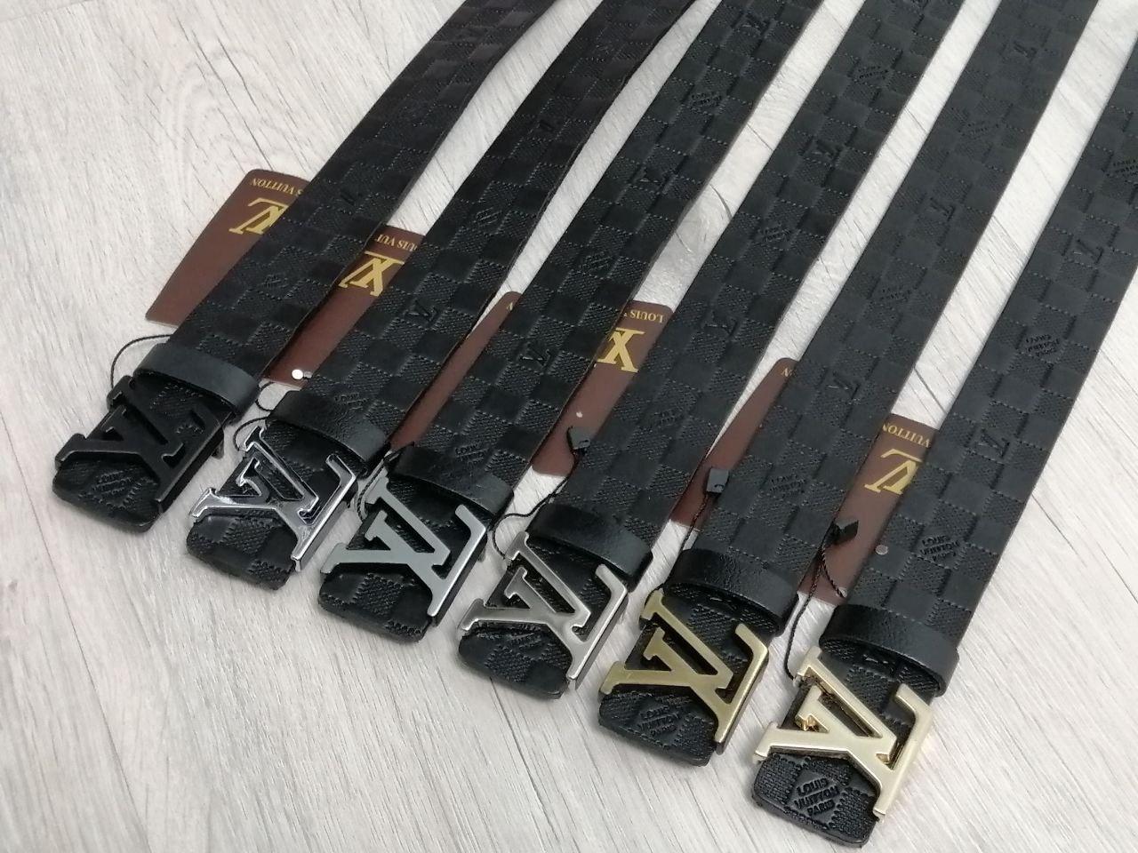 Ремінь шкіряний Louis Vuitton луї вітон, Stylish Black 4 cm