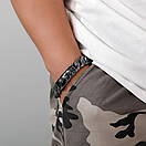 Масивний чоловічий браслет з медичної сталі тигр 16мм 23.5см, фото 2