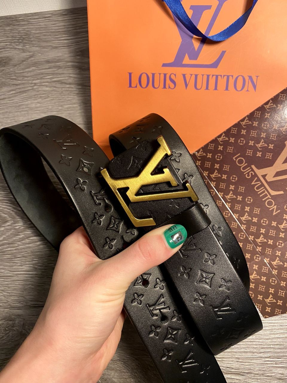 Ремінь шкіряний Louis Vuitton луї вітон, Stylish Black 4 cm