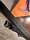 Ремінь шкіряний Louis Vuitton луї вітон, Stylish Black 4 cm, фото 10