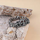 Масивний чоловічий браслет з медичної сталі череп 15.5мм 22см, фото 4