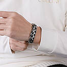 Масивний чоловічий браслет з медичної сталі 18мм 21см, фото 2