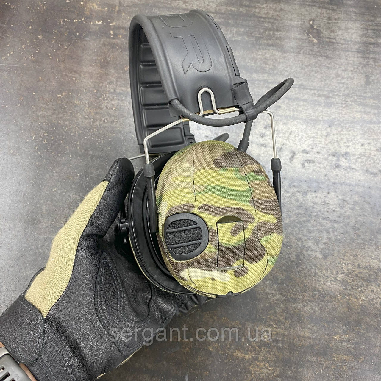 Текстильні камуфляжні наліпки для наушников Peltor SportTac Multicam, фото 1