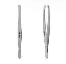 Staleks Classic 10 Type 3 - пінцет для брів (широкий скошений) з нержавіючої сталі