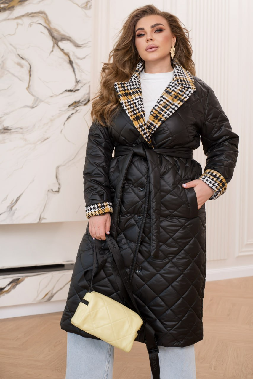 Стильна стьобана куртка плащівка, фото 1